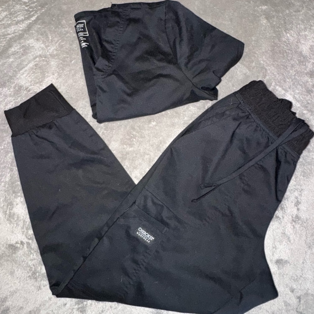 Cherokee Workwear Black Medical Scrub Set